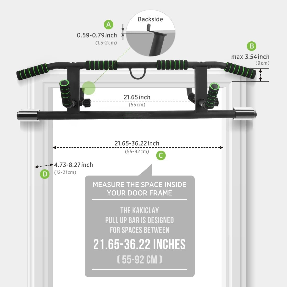 Door Pull Up Bar No Screw - Barre de traction Wellshow Sport pour