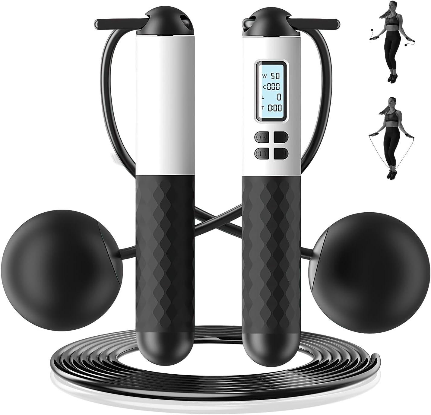 Smart Jump Rope Digital Counter - Corde à sauter sans fil de