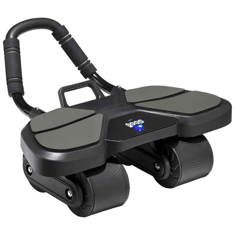 Ab Roller Wheel With Elbow Support - Rouleau de roue Ab noir avec
