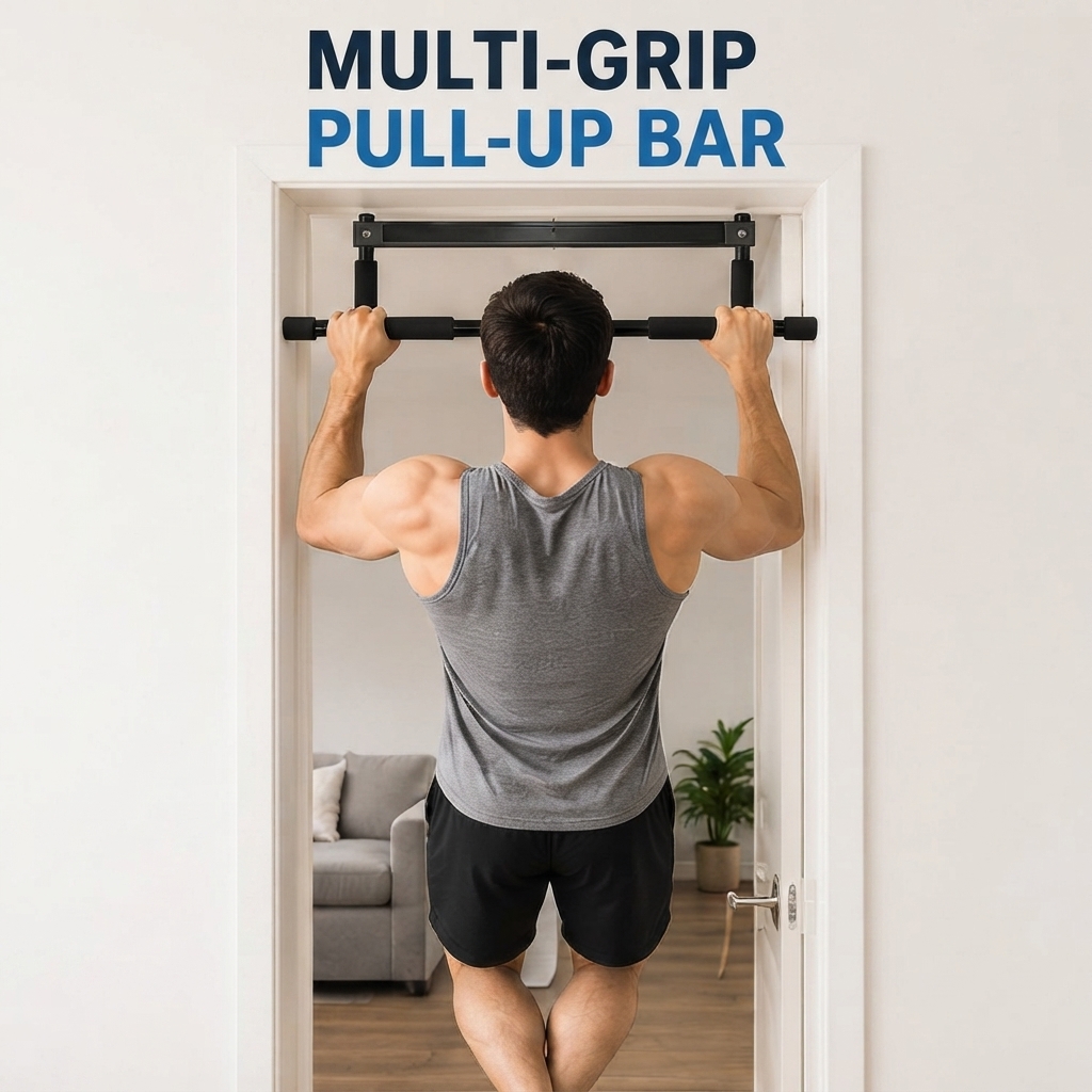 Door Pull Up Bar No Screw - Barre de traction multifonctionnelle pour porte,