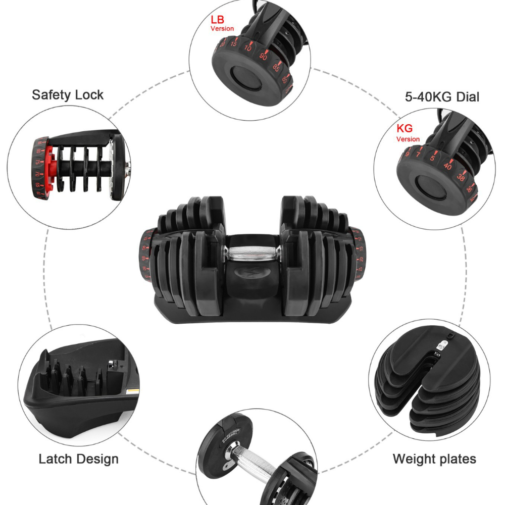 Ensemble d'haltères réglables  - Adjustable Dumbbell Pair 40Kg avis et prix