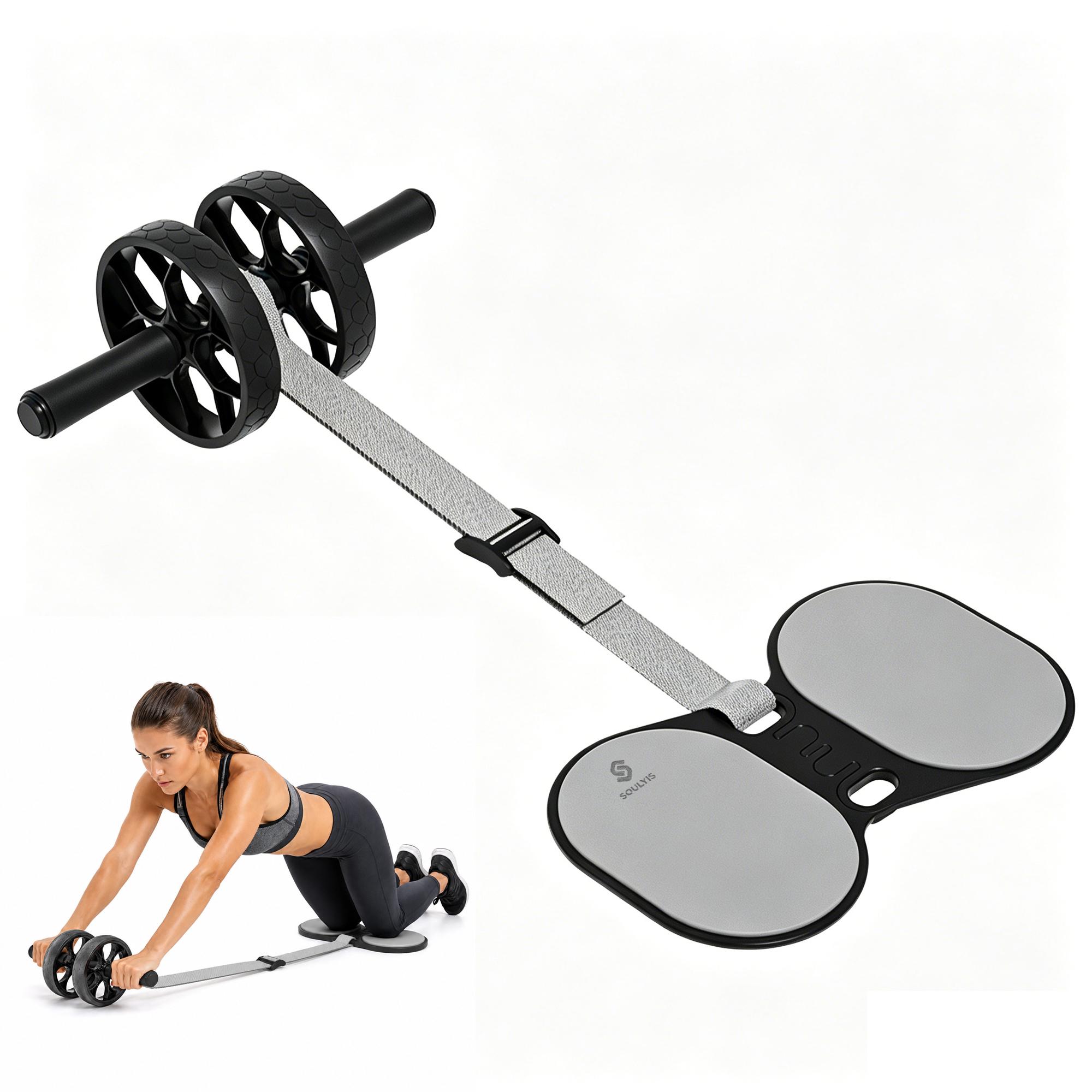 Rouleau abdominal à double rou - Ab Roller Wheel With Elbow Support avis et prix